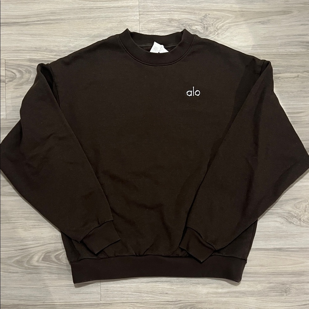 ALO Yoga ACCOLADE CREWNECK ESPRESSO